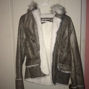Zip up Faux Fur Jacket